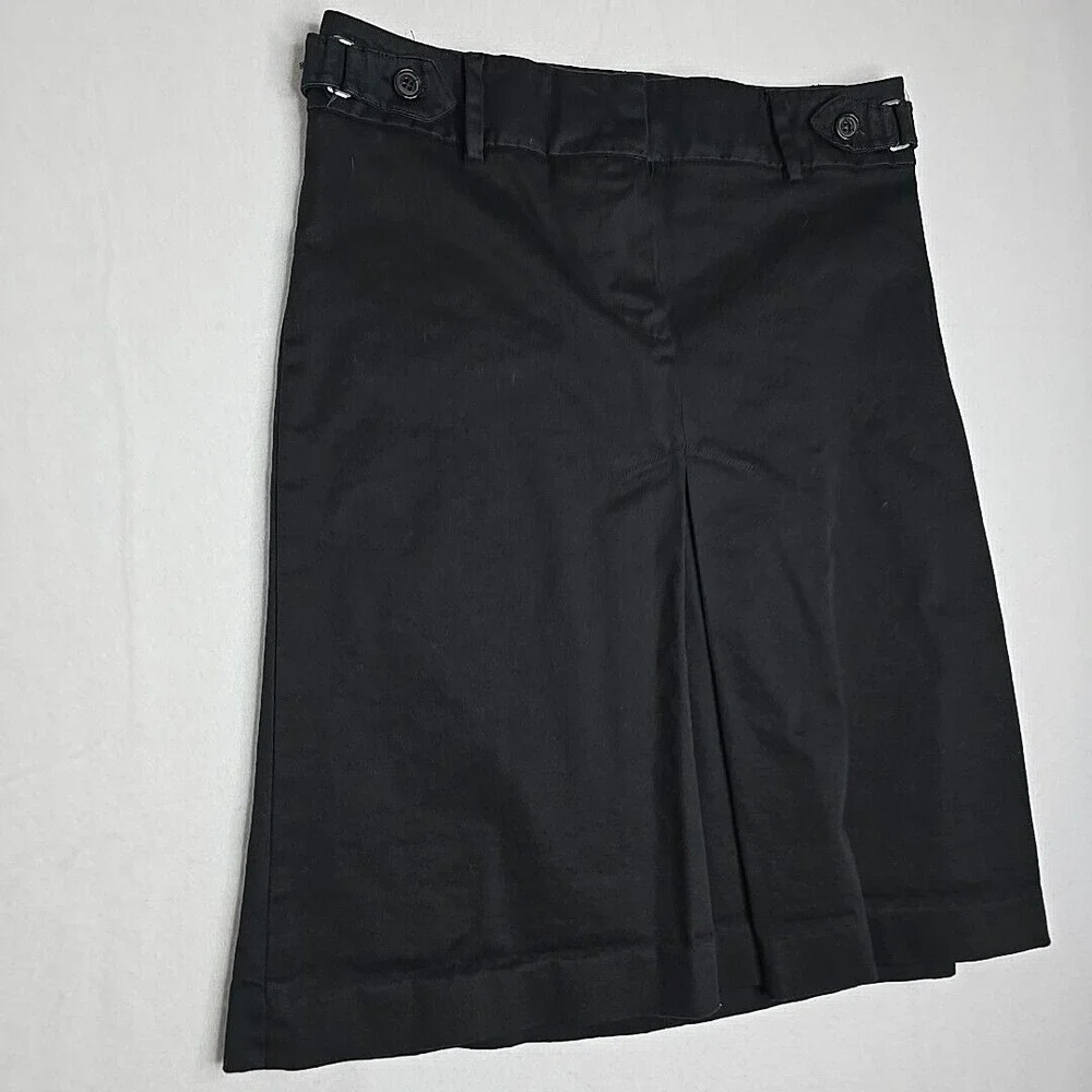 Zara Basic Black Pleated Pencil Skirt S Career Work Business Above Knee‎